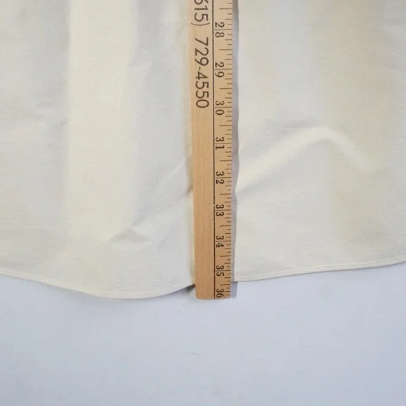 LL Bean Mens Short Sleeve Button Down Shirt Yellow 100% Cotton 0XM06 sZ 18 - Picture 9 of 10